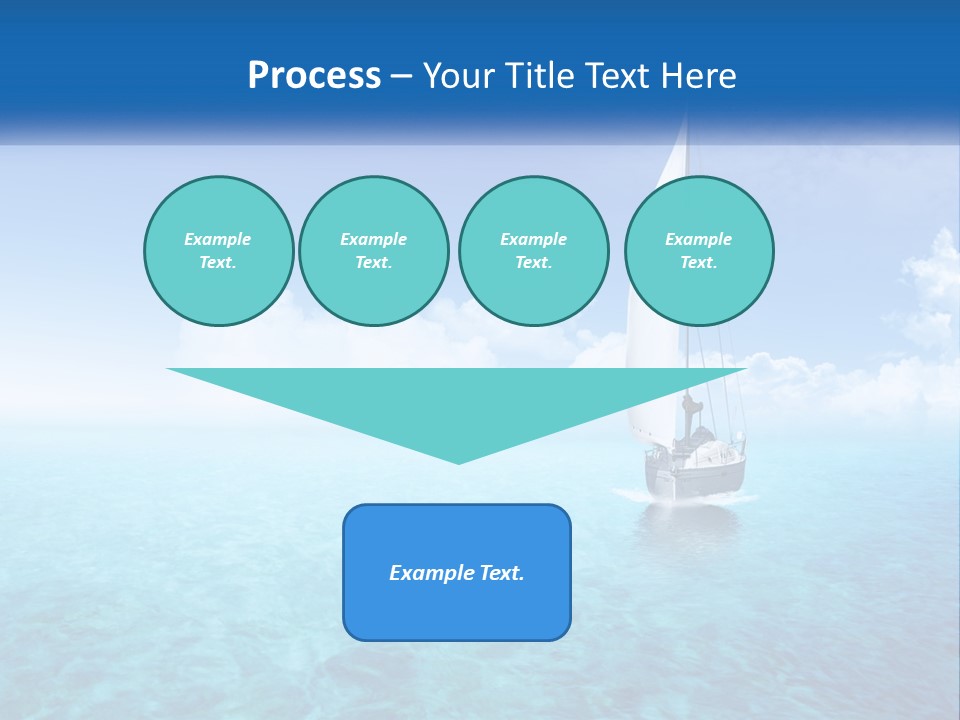 A Sailboat Floating In The Ocean On A Sunny Day PowerPoint Template