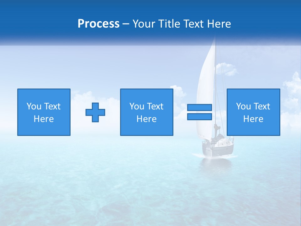 A Sailboat Floating In The Ocean On A Sunny Day PowerPoint Template