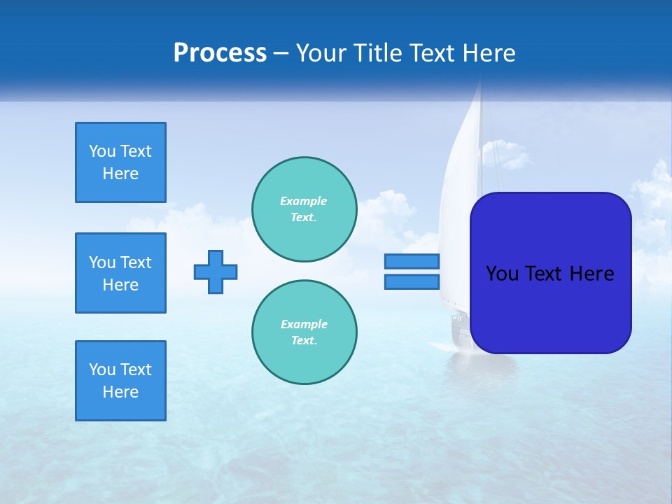 A Sailboat Floating In The Ocean On A Sunny Day PowerPoint Template