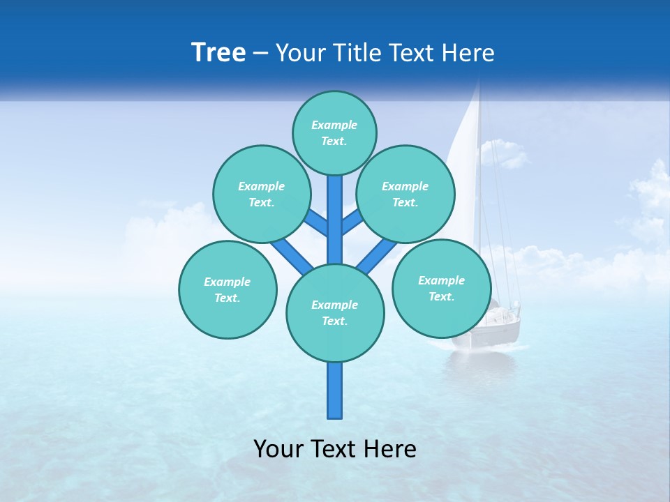 A Sailboat Floating In The Ocean On A Sunny Day PowerPoint Template