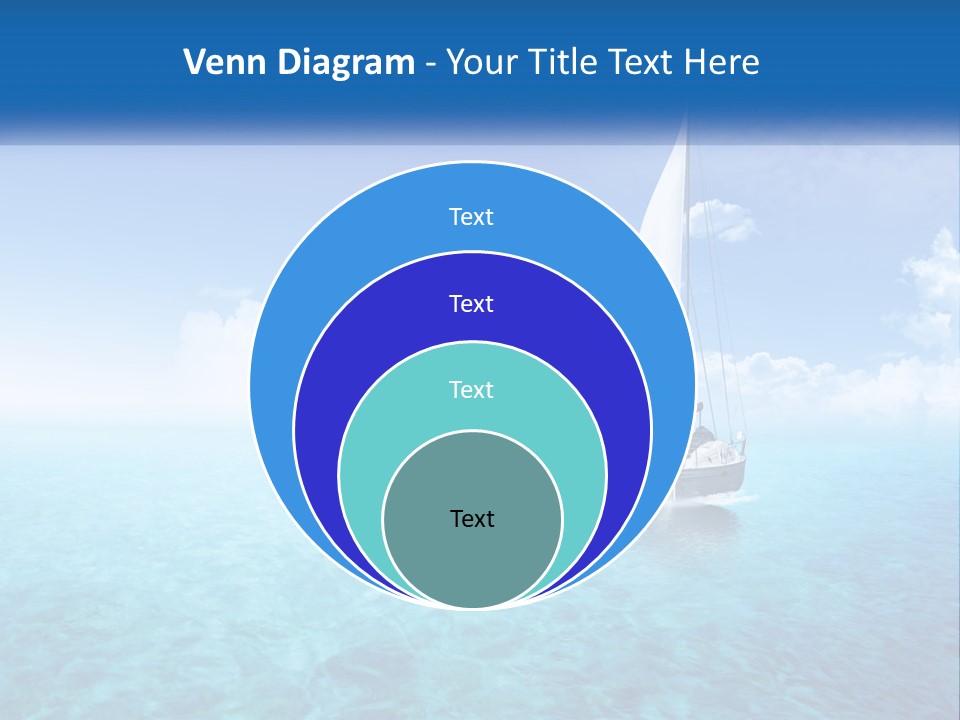 A Sailboat Floating In The Ocean On A Sunny Day PowerPoint Template