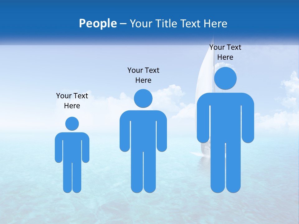 A Sailboat Floating In The Ocean On A Sunny Day PowerPoint Template