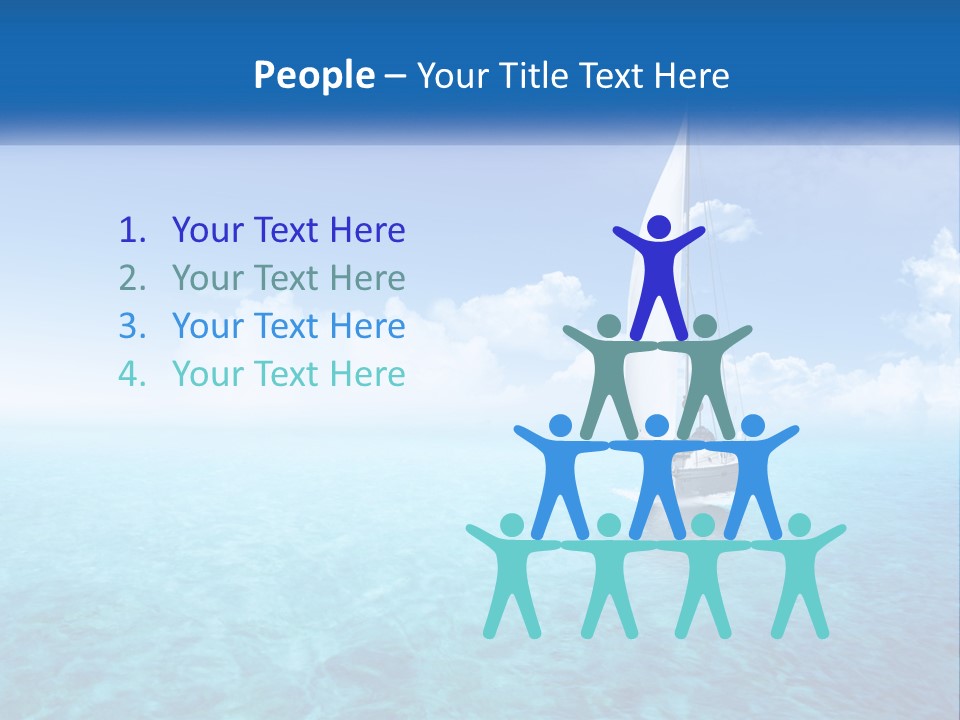 A Sailboat Floating In The Ocean On A Sunny Day PowerPoint Template