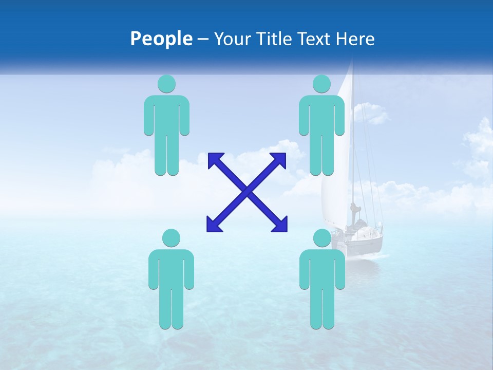 A Sailboat Floating In The Ocean On A Sunny Day PowerPoint Template