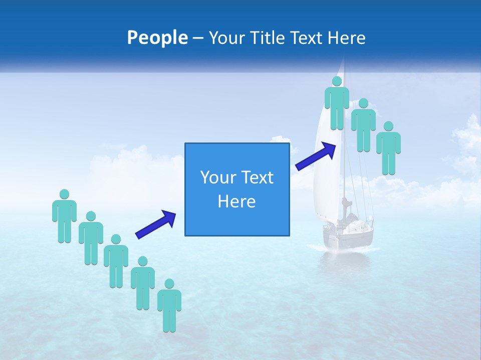 A Sailboat Floating In The Ocean On A Sunny Day PowerPoint Template