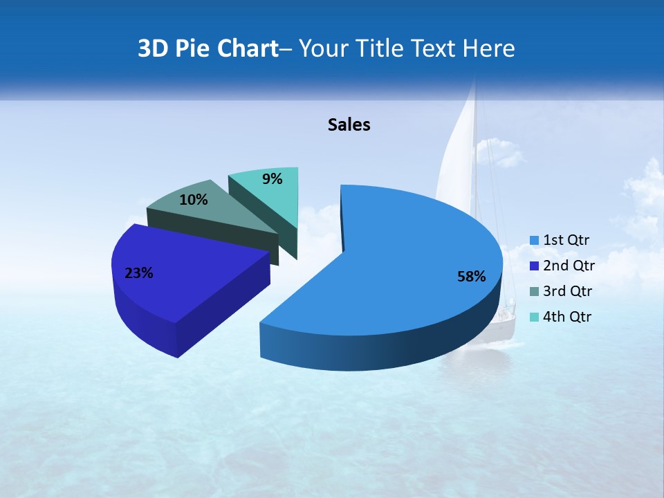 A Sailboat Floating In The Ocean On A Sunny Day PowerPoint Template