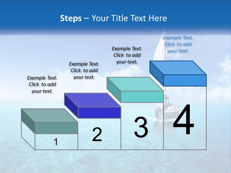 A Sailboat Floating In The Ocean On A Sunny Day PowerPoint Template