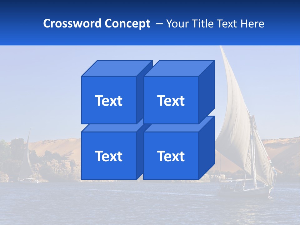 A Sailboat In The Middle Of A Body Of Water PowerPoint Template