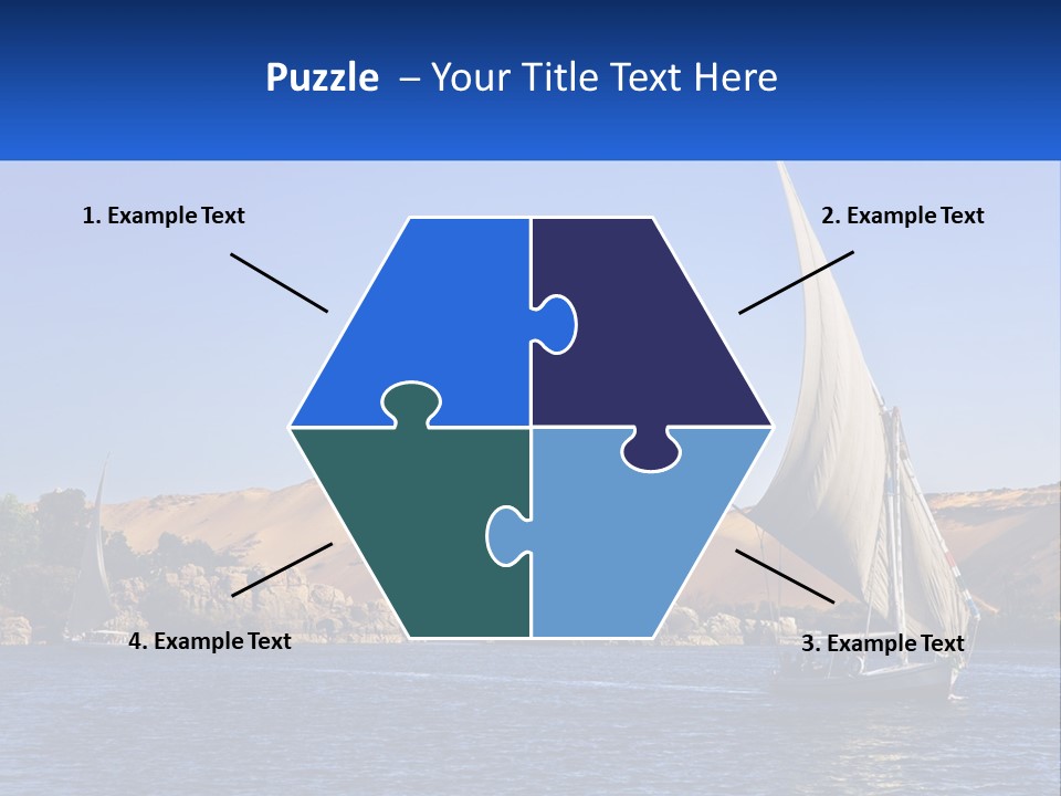 A Sailboat In The Middle Of A Body Of Water PowerPoint Template