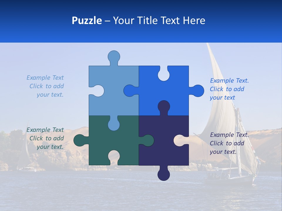 A Sailboat In The Middle Of A Body Of Water PowerPoint Template