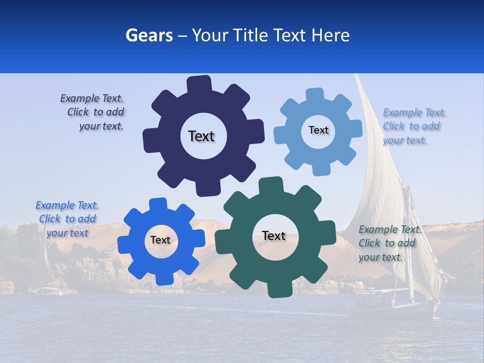 A Sailboat In The Middle Of A Body Of Water PowerPoint Template