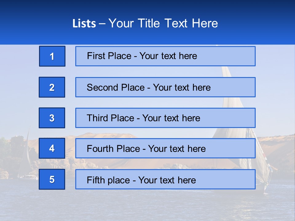 A Sailboat In The Middle Of A Body Of Water PowerPoint Template