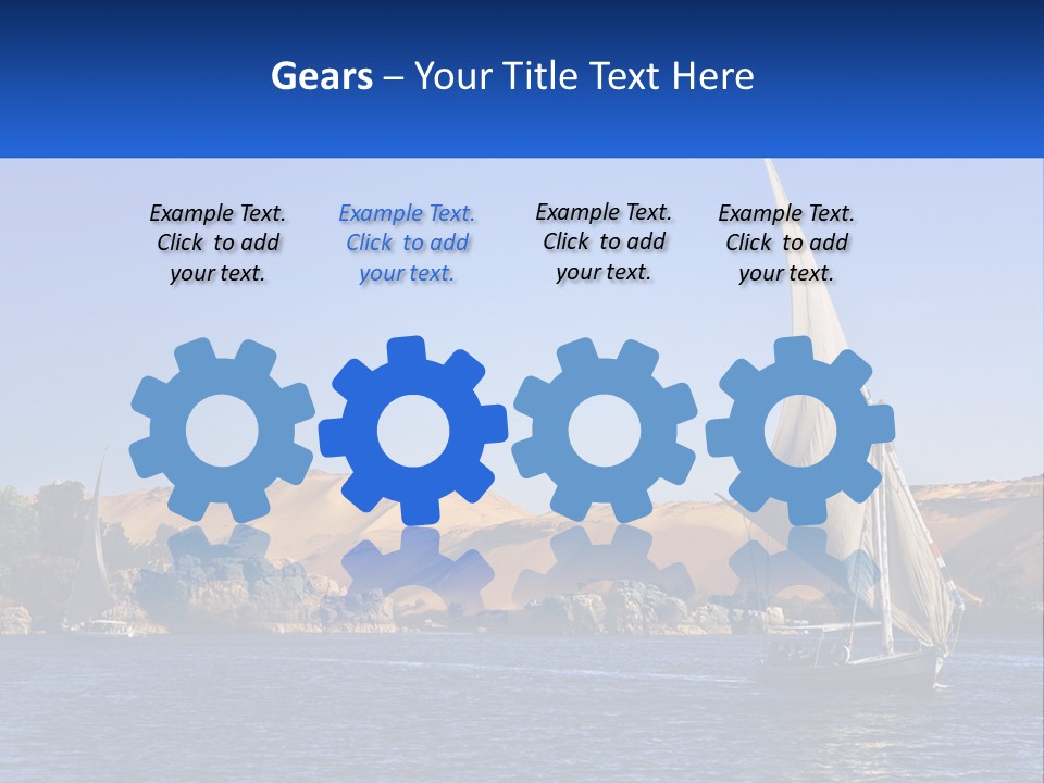 A Sailboat In The Middle Of A Body Of Water PowerPoint Template