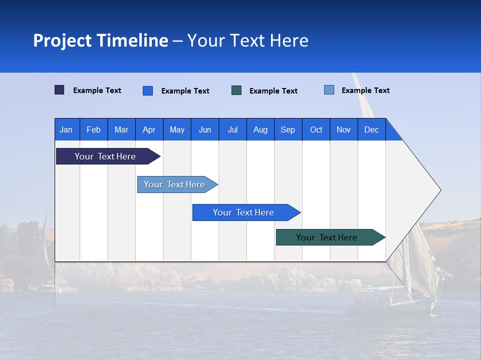 A Sailboat In The Middle Of A Body Of Water PowerPoint Template