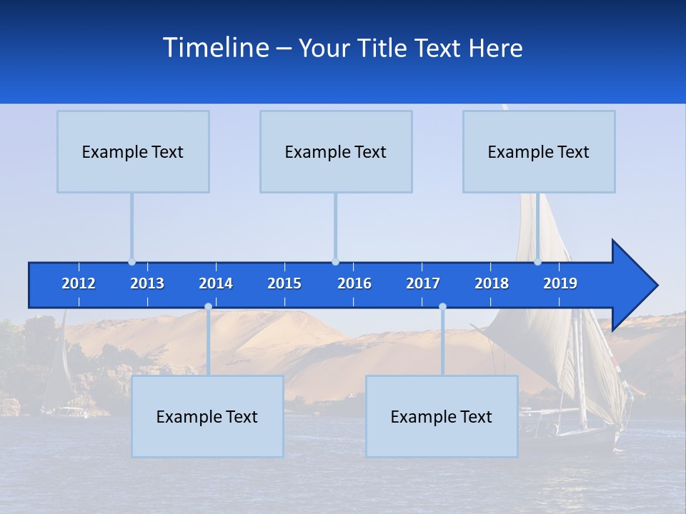 A Sailboat In The Middle Of A Body Of Water PowerPoint Template