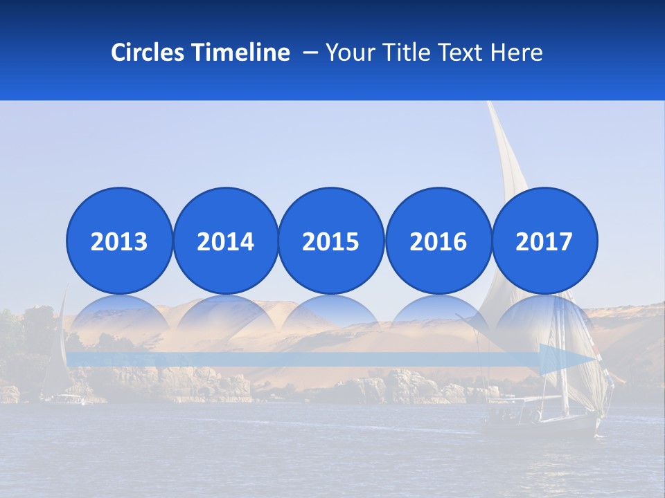 A Sailboat In The Middle Of A Body Of Water PowerPoint Template