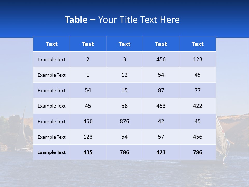 A Sailboat In The Middle Of A Body Of Water PowerPoint Template