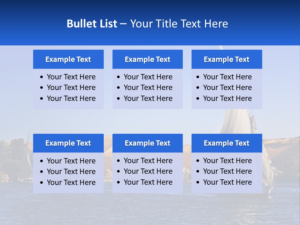 A Sailboat In The Middle Of A Body Of Water PowerPoint Template