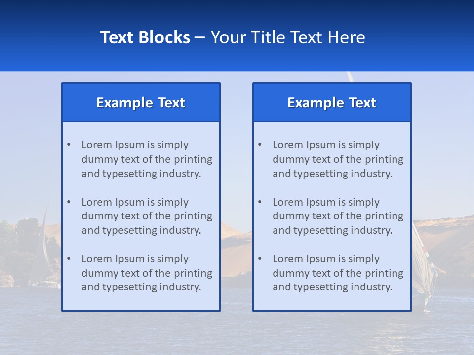 A Sailboat In The Middle Of A Body Of Water PowerPoint Template