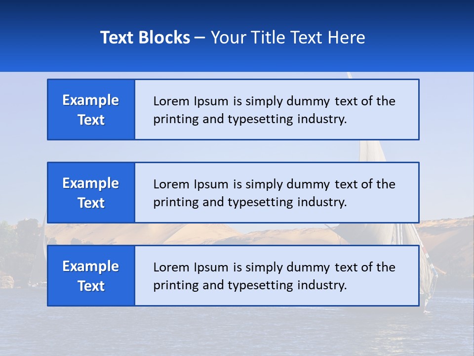 A Sailboat In The Middle Of A Body Of Water PowerPoint Template