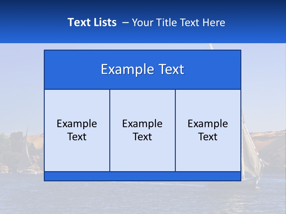 A Sailboat In The Middle Of A Body Of Water PowerPoint Template