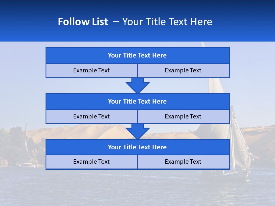 A Sailboat In The Middle Of A Body Of Water PowerPoint Template