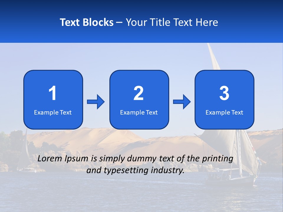 A Sailboat In The Middle Of A Body Of Water PowerPoint Template