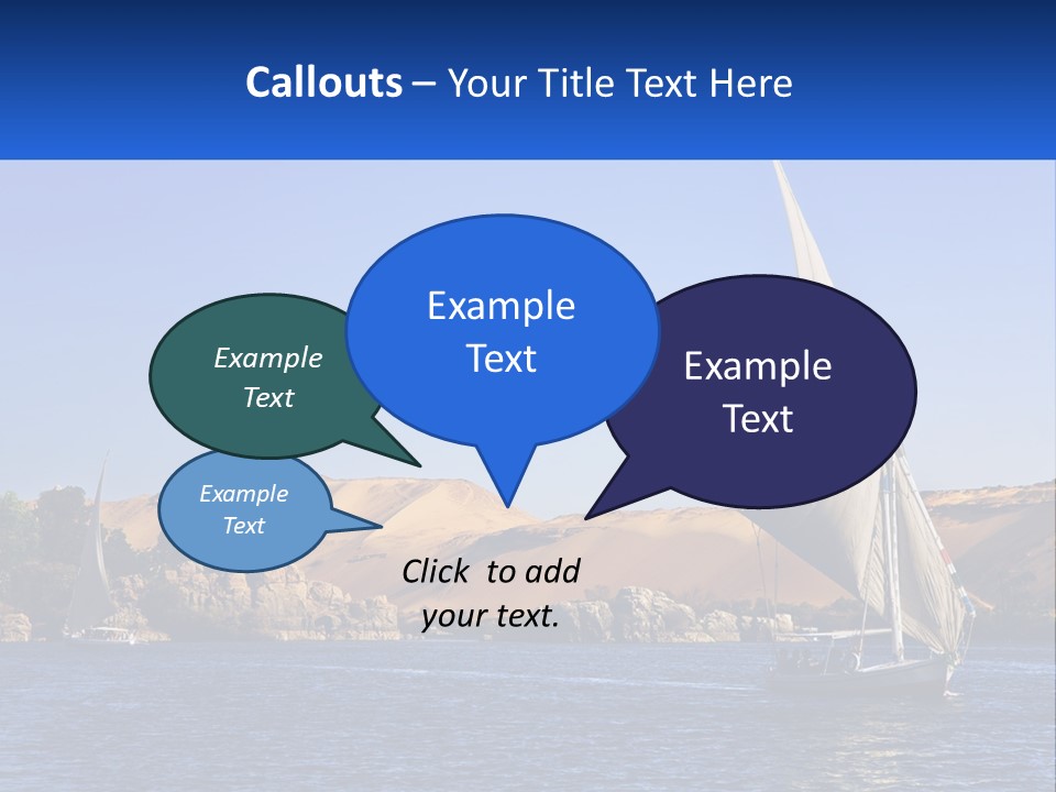 A Sailboat In The Middle Of A Body Of Water PowerPoint Template