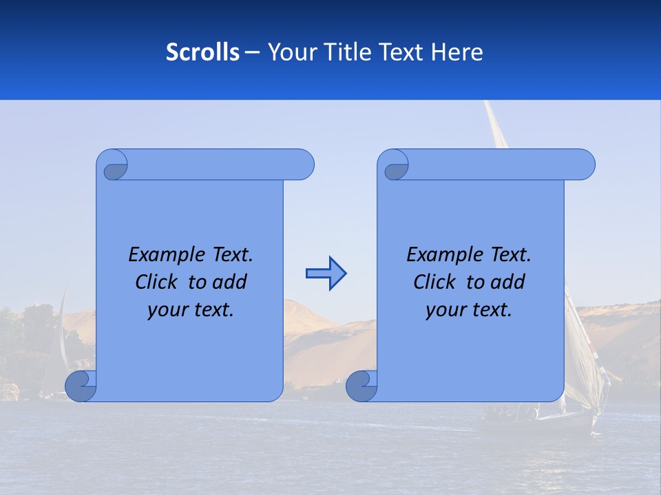 A Sailboat In The Middle Of A Body Of Water PowerPoint Template