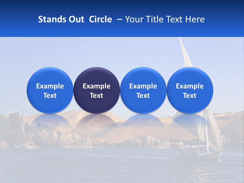 A Sailboat In The Middle Of A Body Of Water PowerPoint Template