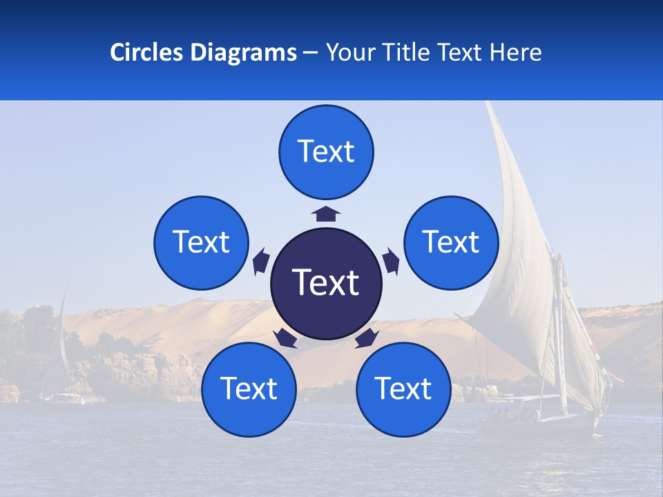 A Sailboat In The Middle Of A Body Of Water PowerPoint Template