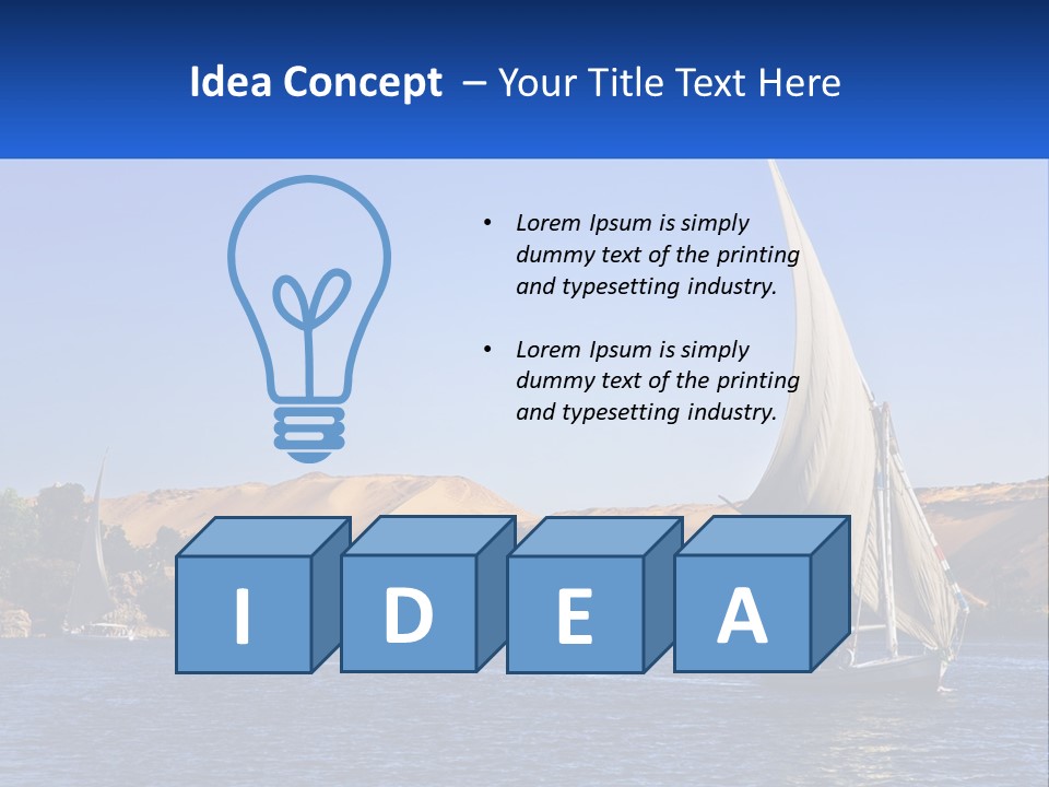 A Sailboat In The Middle Of A Body Of Water PowerPoint Template