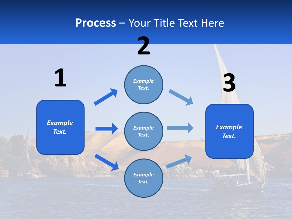 A Sailboat In The Middle Of A Body Of Water PowerPoint Template