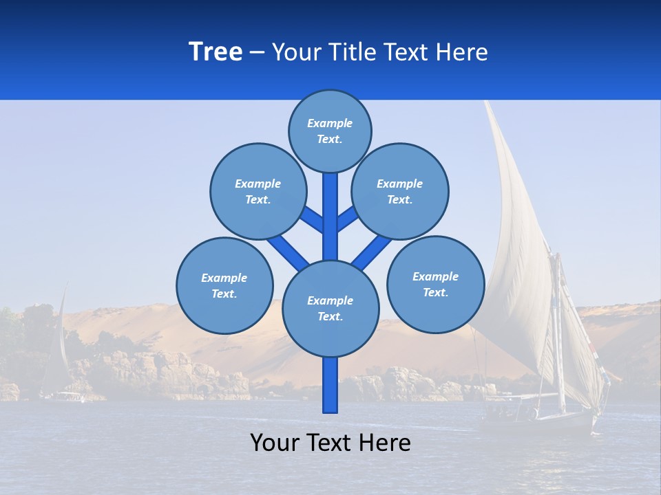 A Sailboat In The Middle Of A Body Of Water PowerPoint Template