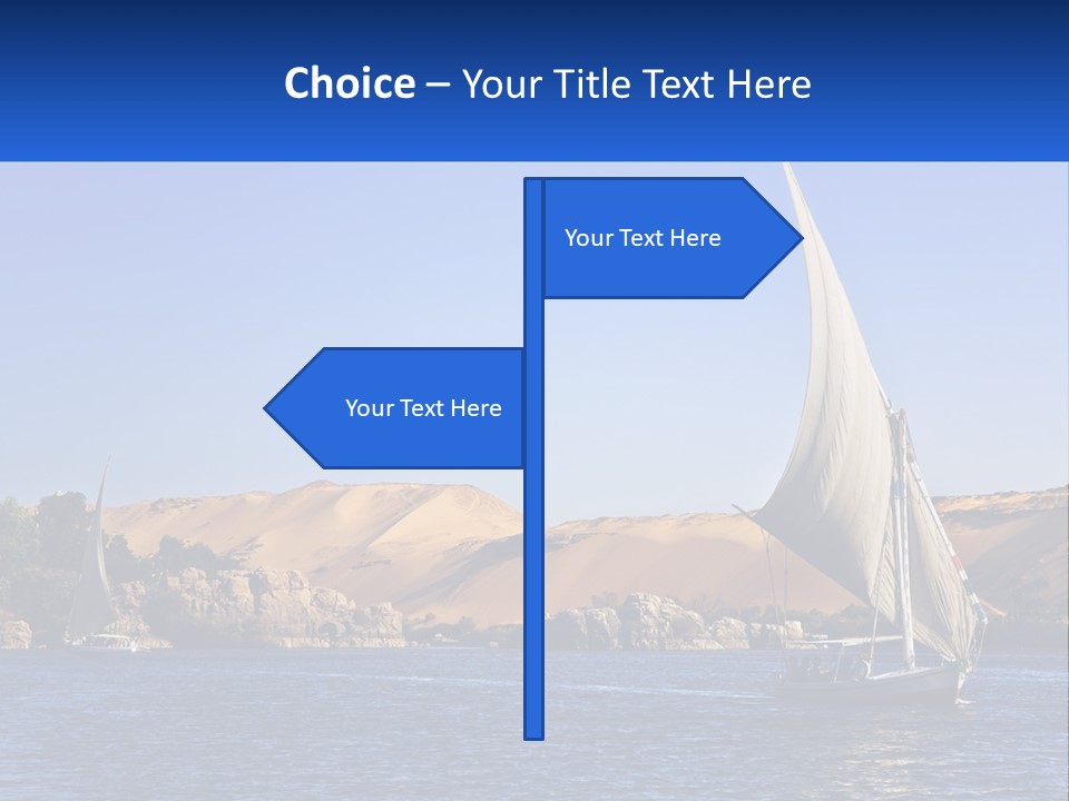 A Sailboat In The Middle Of A Body Of Water PowerPoint Template