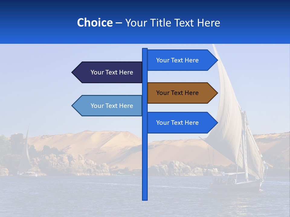 A Sailboat In The Middle Of A Body Of Water PowerPoint Template