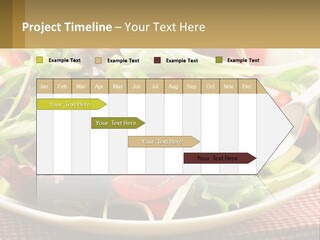 A Salad With Tomatoes And Lettuce On A Plate With A Fork PowerPoint Template