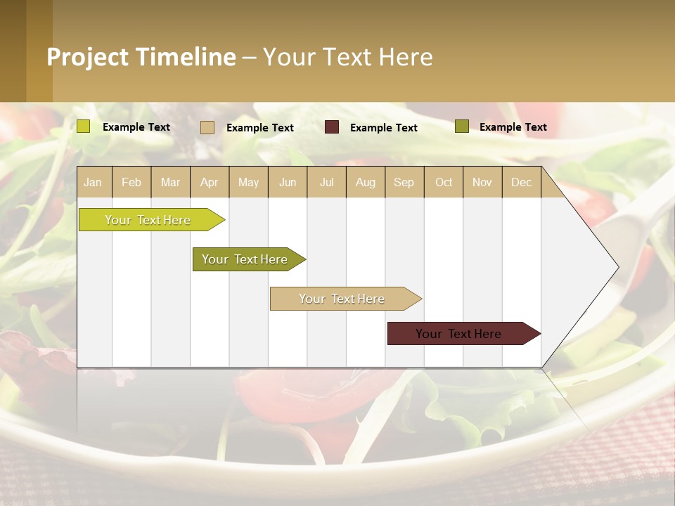A Salad With Tomatoes And Lettuce On A Plate With A Fork PowerPoint Template