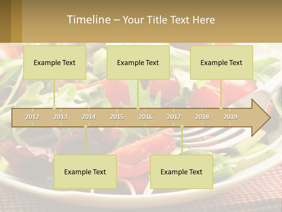 A Salad With Tomatoes And Lettuce On A Plate With A Fork PowerPoint Template