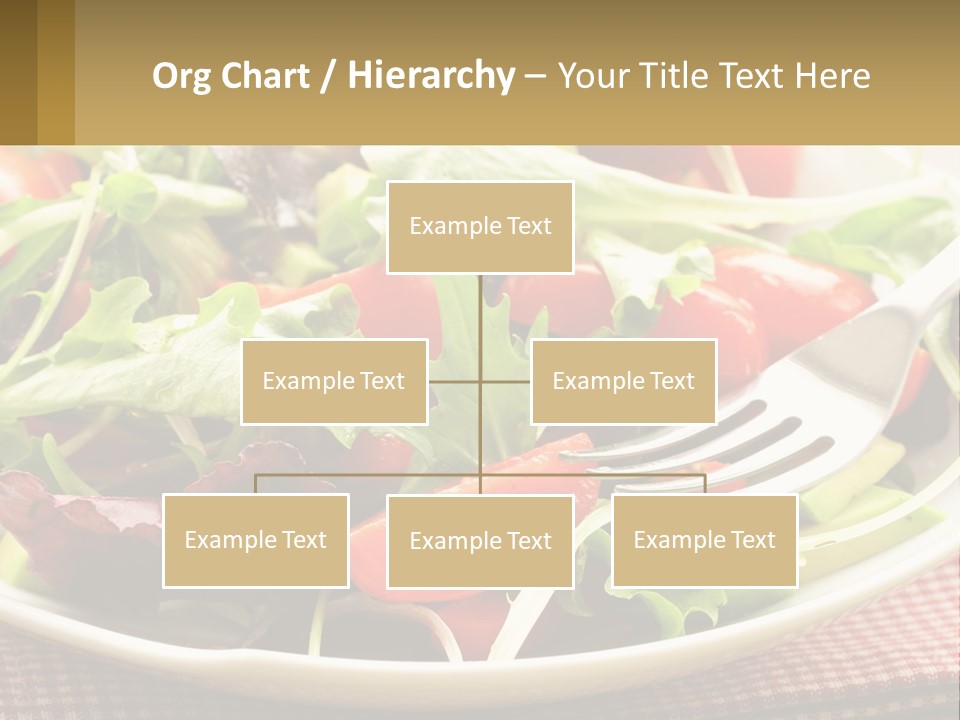 A Salad With Tomatoes And Lettuce On A Plate With A Fork PowerPoint Template