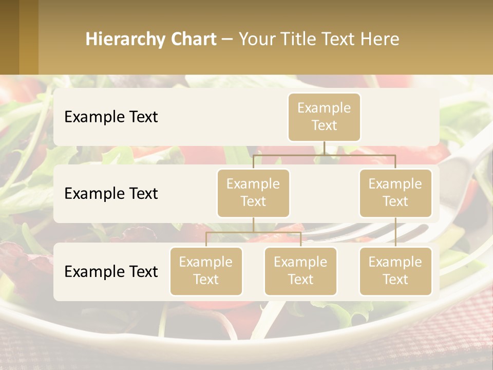 A Salad With Tomatoes And Lettuce On A Plate With A Fork PowerPoint Template