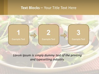 A Salad With Tomatoes And Lettuce On A Plate With A Fork PowerPoint Template