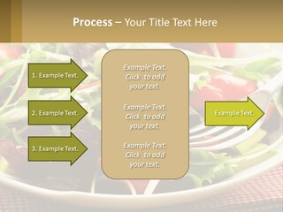 A Salad With Tomatoes And Lettuce On A Plate With A Fork PowerPoint Template