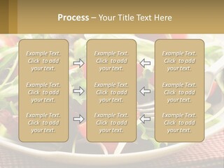 A Salad With Tomatoes And Lettuce On A Plate With A Fork PowerPoint Template