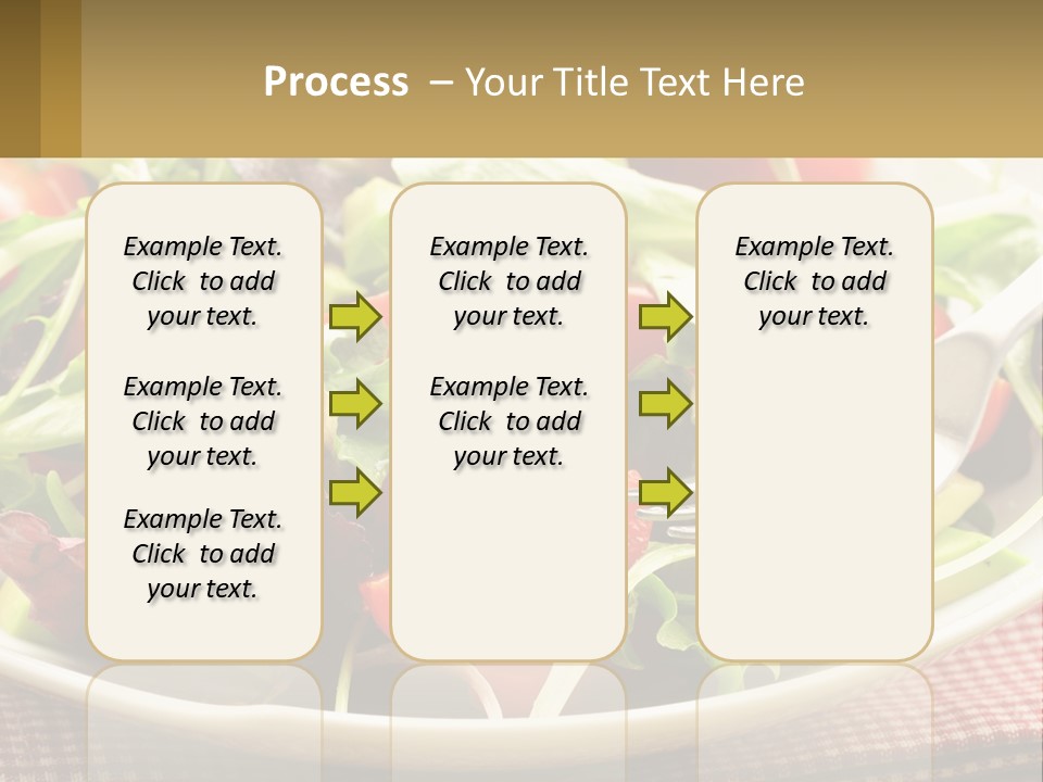 A Salad With Tomatoes And Lettuce On A Plate With A Fork PowerPoint Template