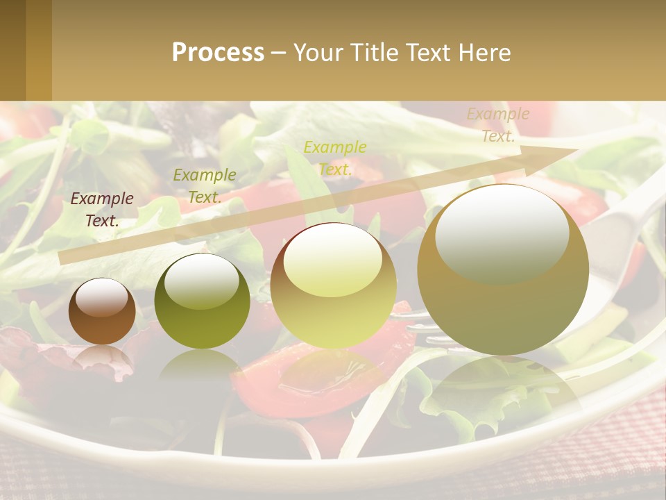 A Salad With Tomatoes And Lettuce On A Plate With A Fork PowerPoint Template