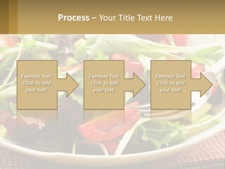A Salad With Tomatoes And Lettuce On A Plate With A Fork PowerPoint Template