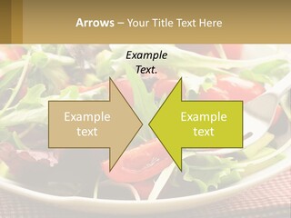 A Salad With Tomatoes And Lettuce On A Plate With A Fork PowerPoint Template