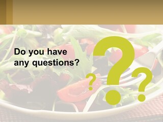 A Salad With Tomatoes And Lettuce On A Plate With A Fork PowerPoint Template