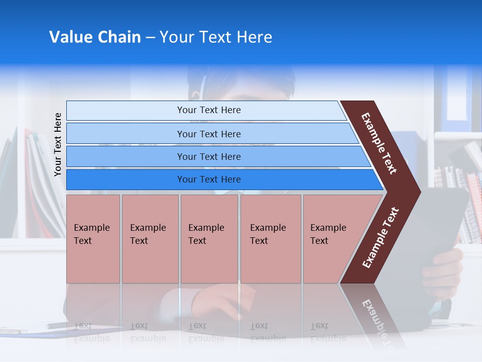 A Man Wearing A Headset And Using A Laptop PowerPoint Template